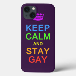 Conserver le calme et rester gay coques de couleur