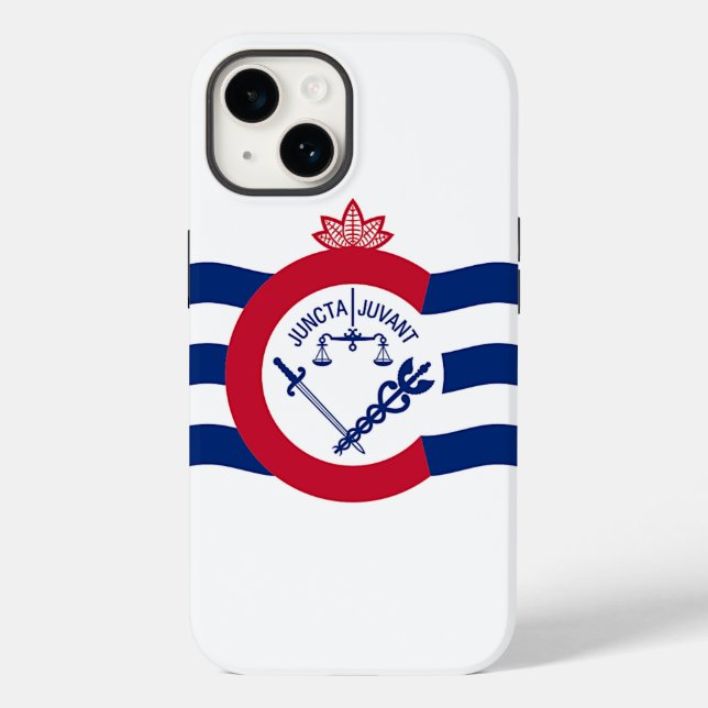 Case-Mate iPhone Coque Apple patriotique-Mate 14, drapeau Cincinnat (Verso)