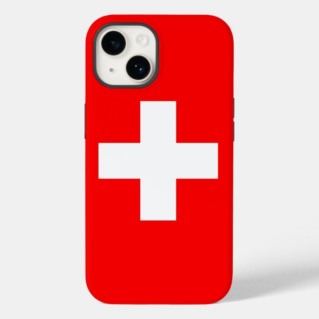 Case-Mate iPhone Coque Apple patriotique-Mate, Suisse drapeau Coque (Verso)