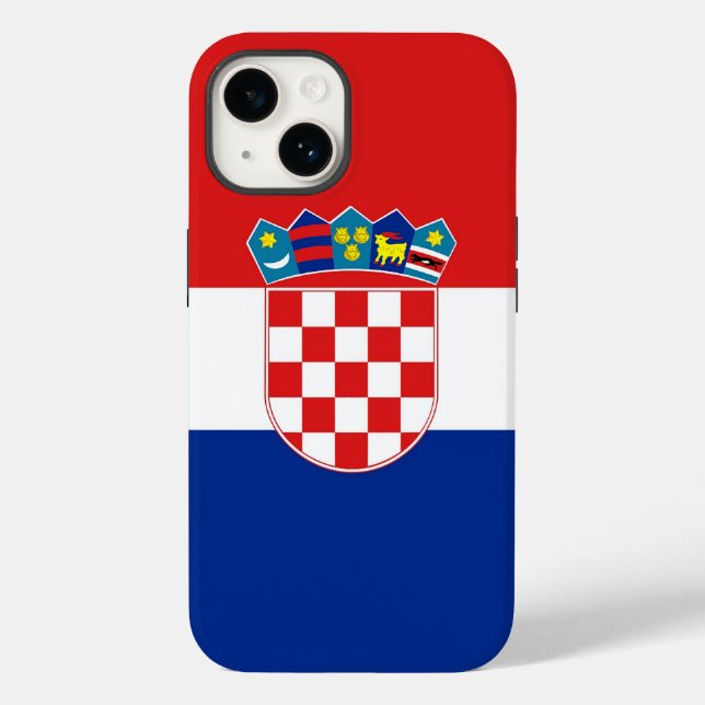 Case-Mate iPhone Coque d'Apple patriotique, Croatie Coque de drapea (Verso)