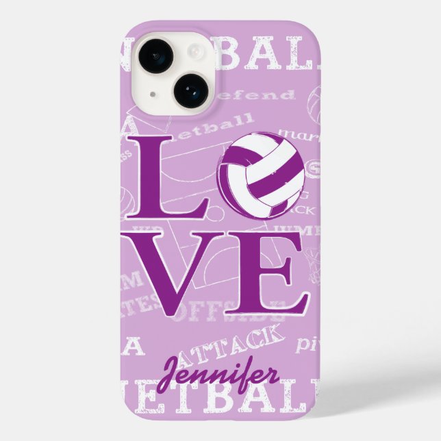 Case-Mate iPhone Coque de périphérique netball personnalisé (Verso)
