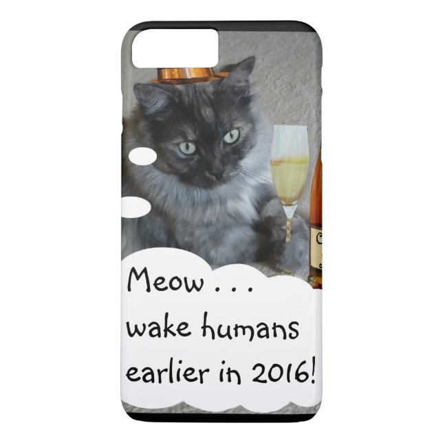 Case-Mate iPhone Coque de résolution du Nouvel An (chat) par RoseWr (Dos)