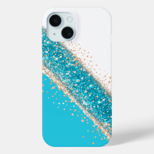 Case-Mate iPhone Coque de téléphone à paillettes de bleu turquoise 