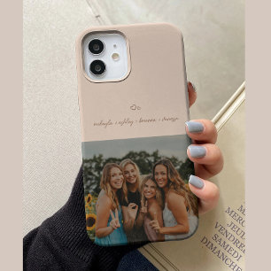 Case-Mate iPhone Coque de téléphone minimaliste beige avec photo de