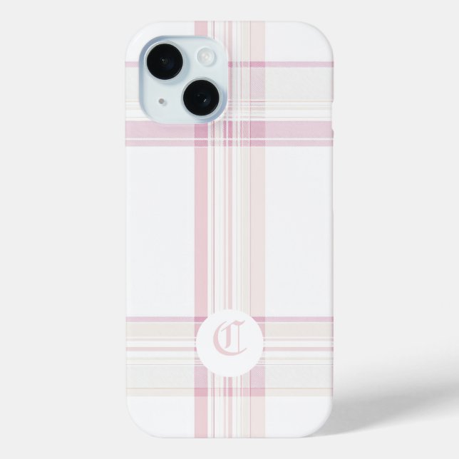 Case-Mate iPhone Coque de téléphone personnalisable à carreaux rose (Verso)