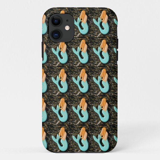 Case-Mate iPhone coque motif de sirène bleu (Dos)