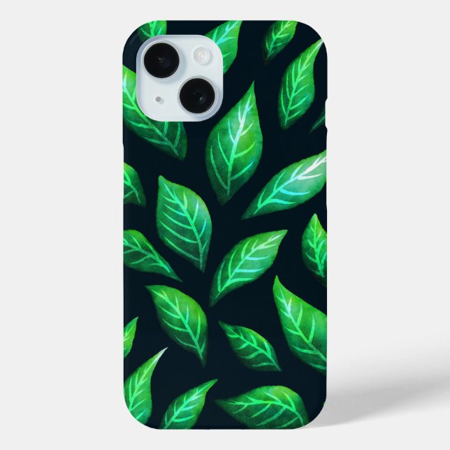 Case-Mate iPhone Coque Motif Feuille vert foncé Abstrait (Verso)