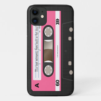 Case-Mate iPhone Coque personnalisé de bande de cassette rétro rose