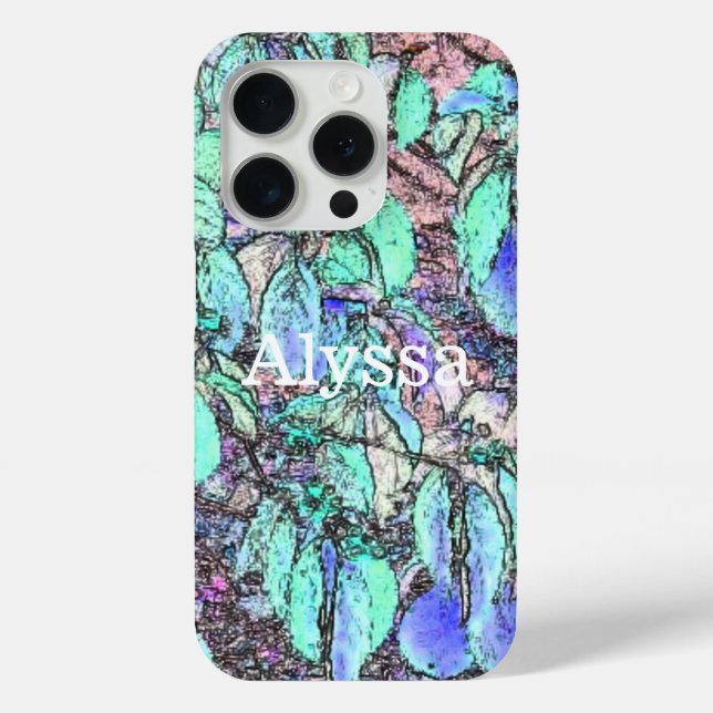 Case-Mate iPhone Coque personnalisé Feuilles d'arbre de crayon colo (Verso)