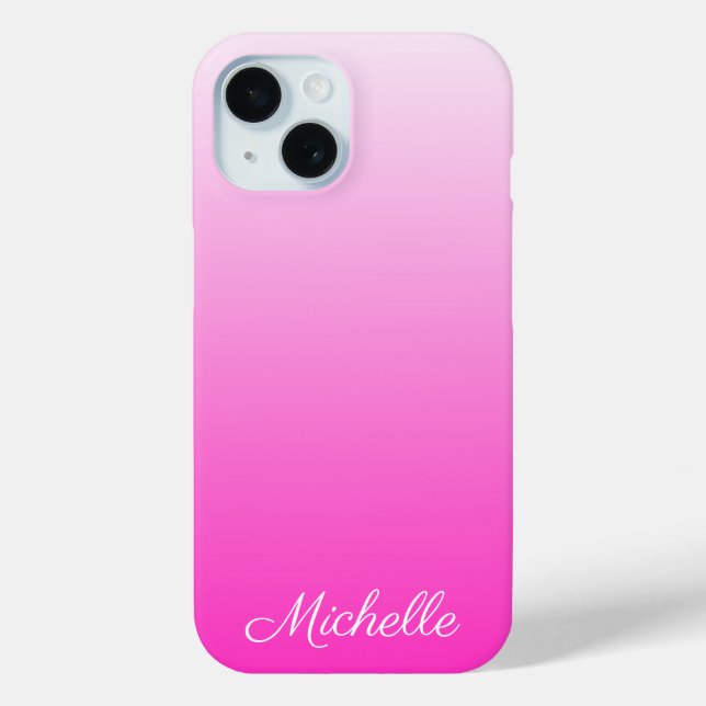 Case-Mate iPhone Coque rose chaud foncé à deux tons personnalisé (Verso)