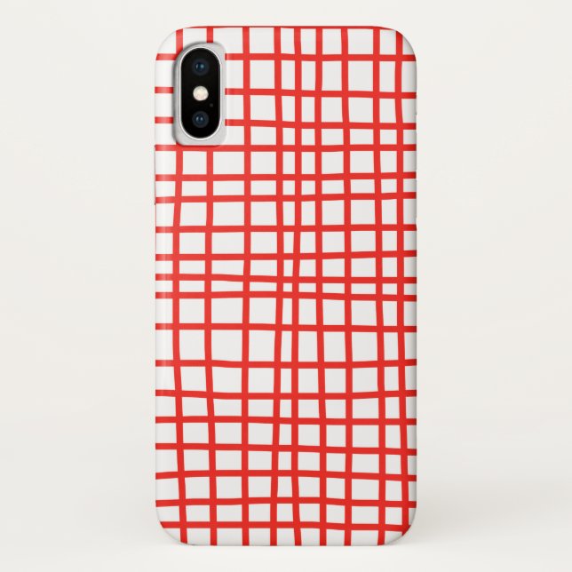 Case-Mate iPhone Coque rouge En vichy artisanal (Dos)