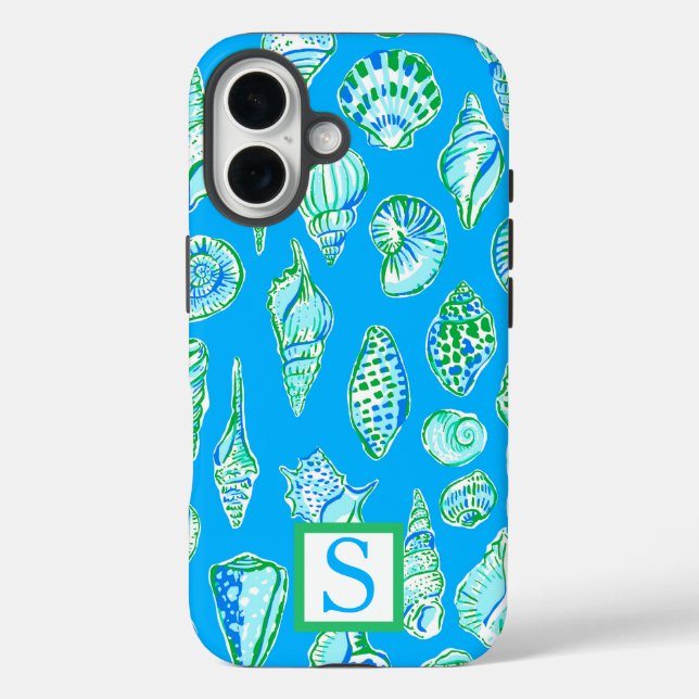 Case-Mate iPhone Coques de mer de Preppy sur Monogramme Arrière - p (Verso)