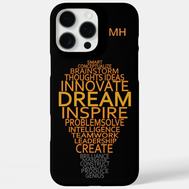 Case-Mate iPhone Coques monogrammes personnalisés pour ampoule légè (Verso)
