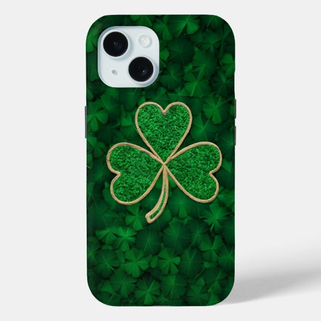 Case-Mate iPhone Coques Shamrocks Emerald Green (Verso)