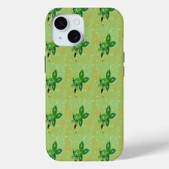 Case-Mate iPhone Coques Shamrocks Emerald Green (Verso)