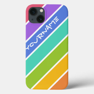 Pour iPhone Couleurs arc-en-ciel coques personnalisés
