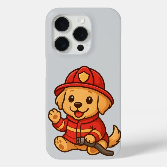 Case-Mate iPhone Cute Golden Retriever Firefighter Coques Tous les  (Verso)