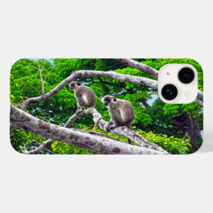 Case-Mate iPhone Deux Singes Vertes Assis Dans L'Arbre Coque D'Impr