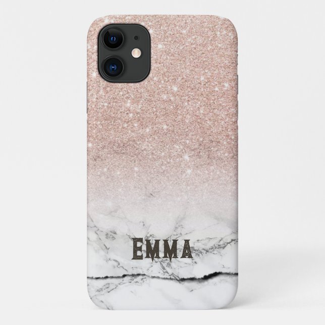 Case-Mate iPhone Emma rose pailleté sur Coques d'iPhone 11 (Dos)