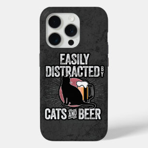 Case-Mate iPhone Facile à distraire par les chats et la bière Coque