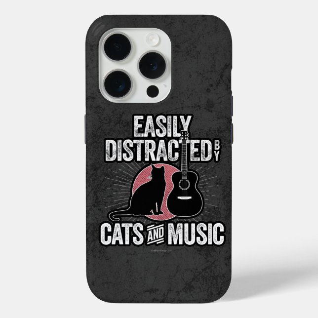 Case-Mate iPhone Facilement distrait par les chats et le Coque de v (Verso)