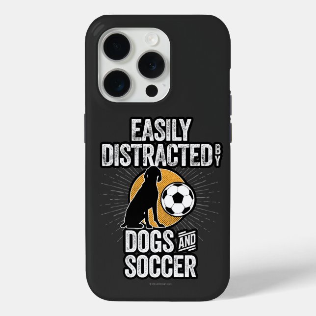 Case-Mate iPhone Facilement distrait par les chiens et Coque de soc (Verso)