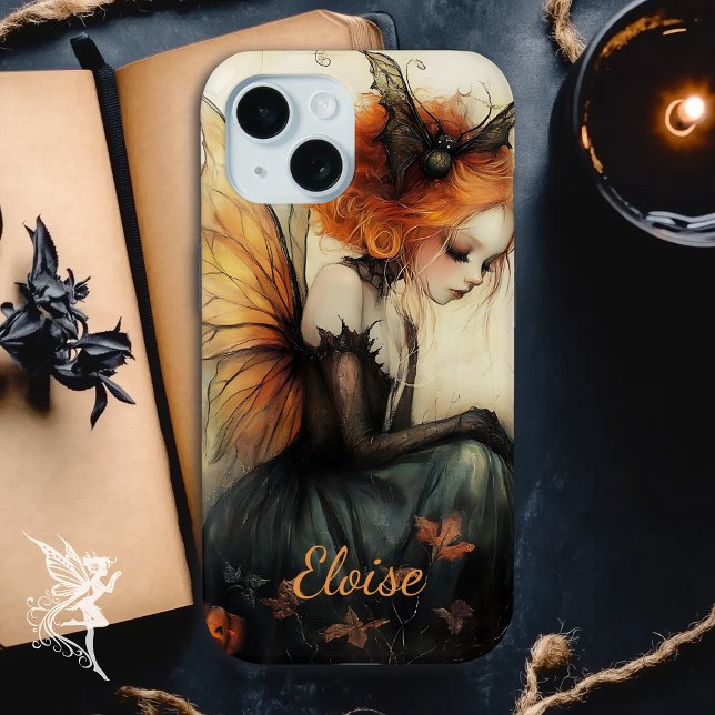 Case-Mate iPhone Fée et chauve-souris à goth blanc | Coque Hallowee (Créateur téléchargé)