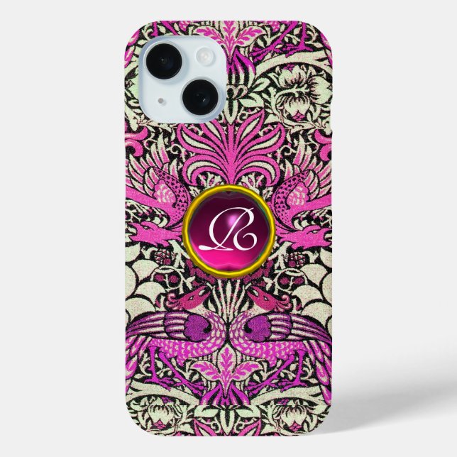 Case-Mate iPhone FLEURS, COQUES DE PAIX, DRAGONS, MONOGRAMME EN PIE (Verso)