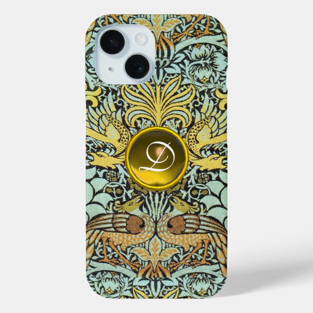 Case-Mate iPhone FLEURS, COQUES DE PAIX ET DRAGONS MONOGRAMME DE GE (Verso)