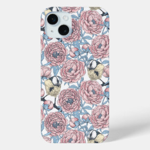 Case-Mate iPhone Fleurs de pivoines et oiseaux Coque-Mate coque iph