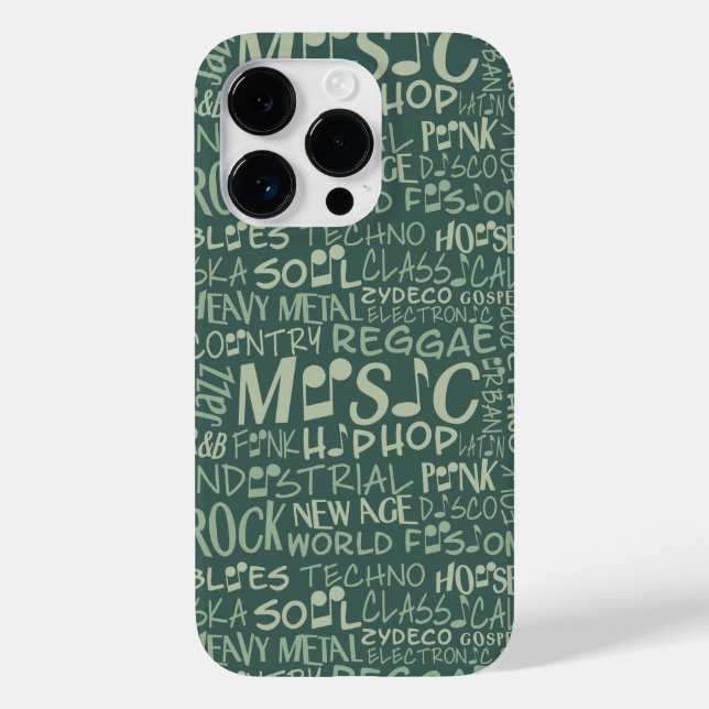 Case-Mate iPhone Genres de musique Word Collage coque (Verso)