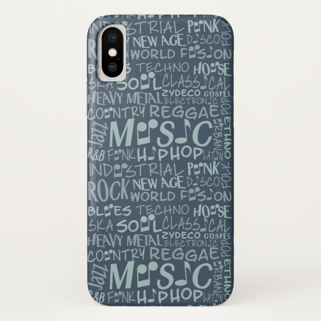 Case-Mate iPhone Genres de musique Word Collage coque (Dos)