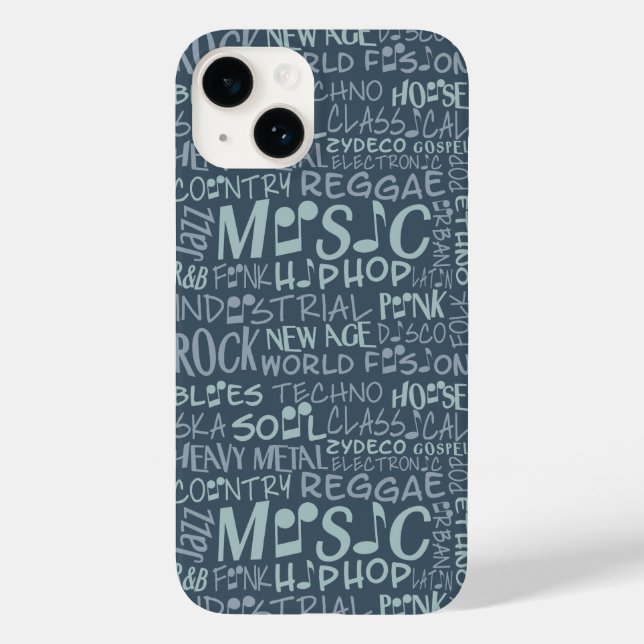 Case-Mate iPhone Genres de musique Word Collage coque (Verso)