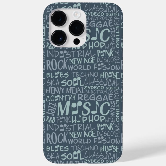 Case-Mate iPhone Genres de musique Word Collage coque (Verso)