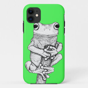 Case-Mate iPhone Grenouille verte sur un art Coque par Skye Ryan-Ev