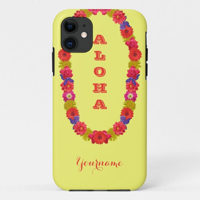 Case-Mate iPhone Hawaiian Lei coques personnalisés (Dos)