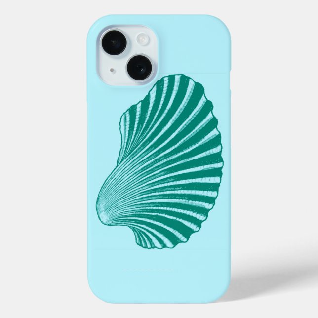Case-Mate iPhone Impression, turquoise et aqua à coque de pétoncle (Verso)