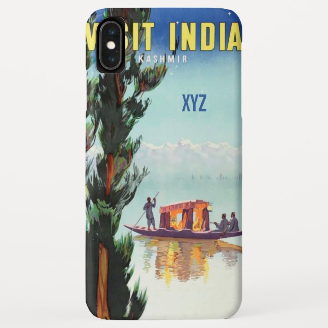 Case-Mate iPhone Inde Travel Poster personnalisé coques monogramme (Dos)