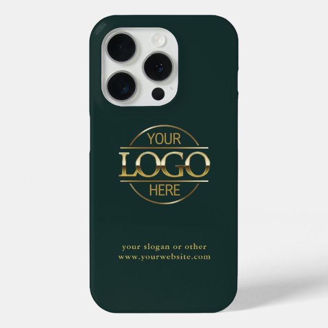 Case-Mate iPhone Logo professionnel personnalisé Coque vert foncé (Verso)