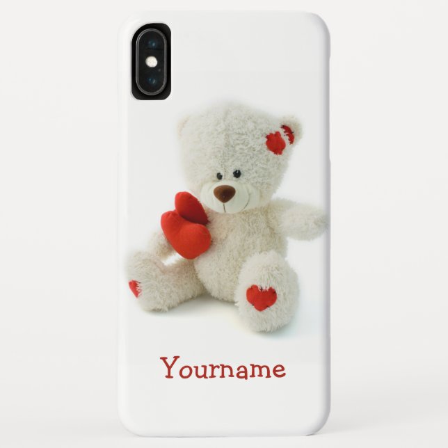 Case-Mate iPhone Love Teddy Valentine nom personnalisé coques (Dos)