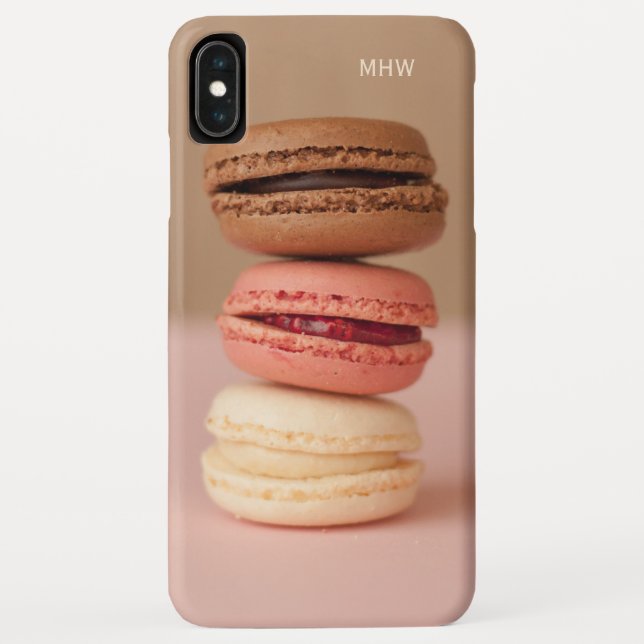 Case-Mate iPhone Macarons coques monogrammes personnalisés (Dos)