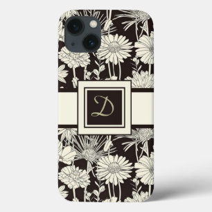 Moderne Monogramme coques ipad floraux