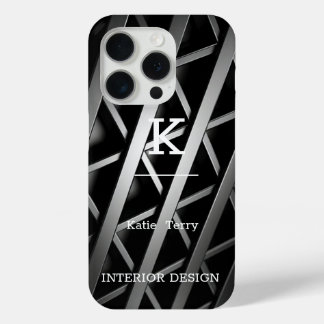 Case-Mate iPhone Monogramme moderne minimaliste noir et blanc Coque