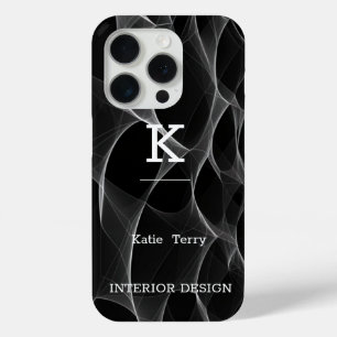 Case-Mate iPhone Monogramme moderne minimaliste noir et blanc Coque