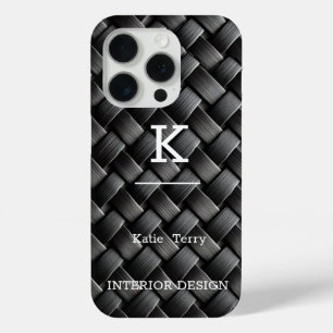 Case-Mate iPhone Monogramme moderne minimaliste noir et blanc Coque