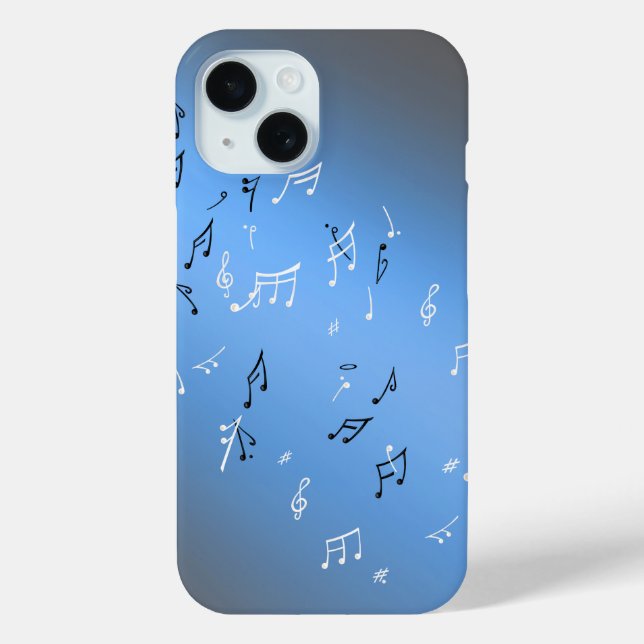 Case-Mate iPhone Moonlit Melody : Elegant Musical Notes coque iphon (Verso)