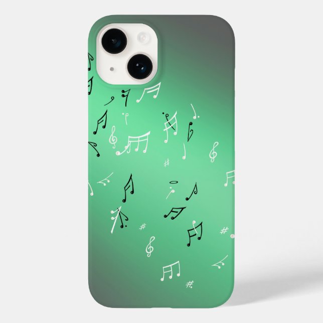 Case-Mate iPhone Moonlit Melody : Elegant Musical Notes coque iphon (Verso)
