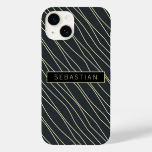 Case-Mate iPhone Motif bleu rayé Coque personnalisé