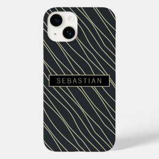 Case-Mate iPhone Motif bleu rayé Coque personnalisé