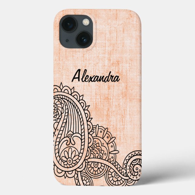 Case-Mate iPhone Orange Mehndi Motif Galaxy Note 4 Coque (Verso)